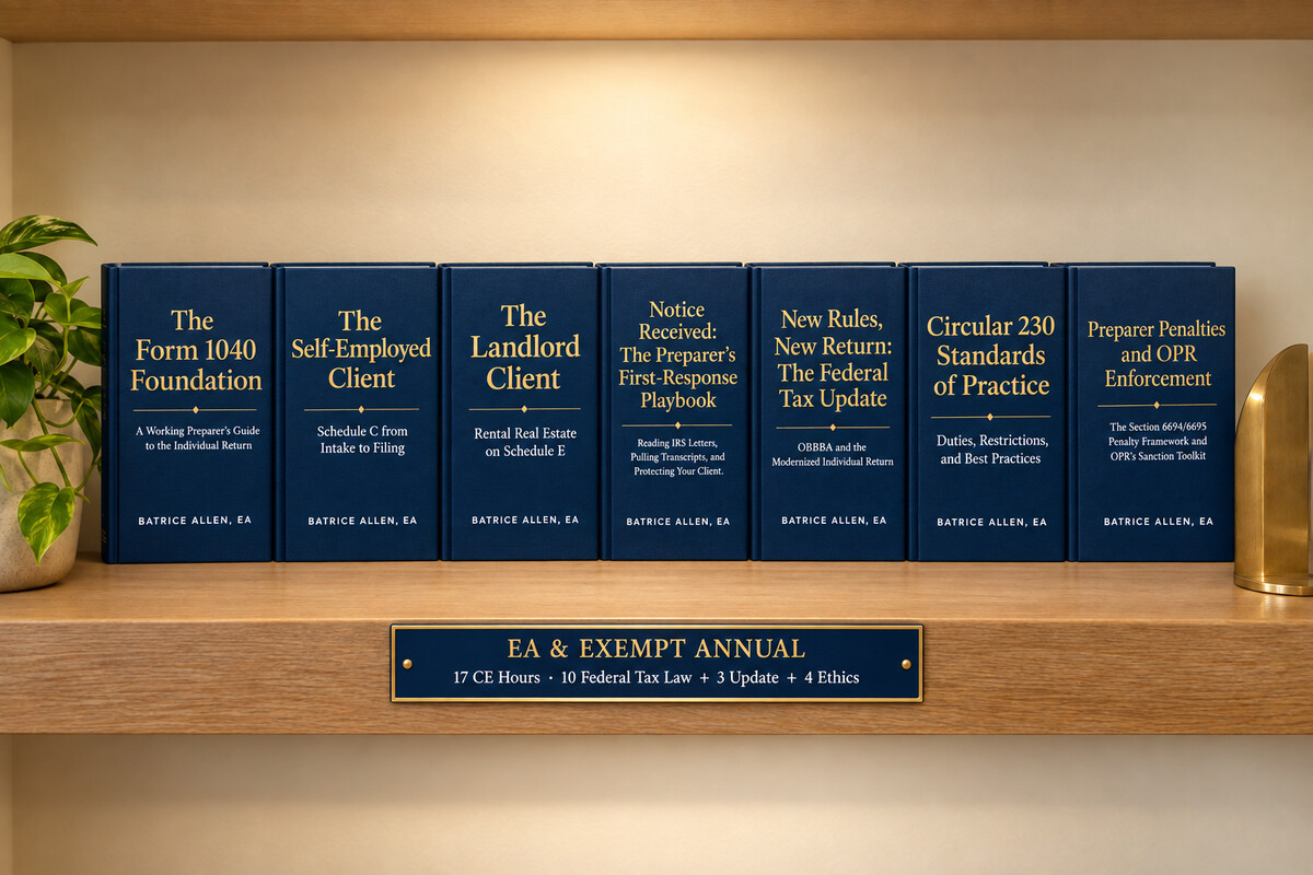 EA and Exempt Annual 17-hour book collection