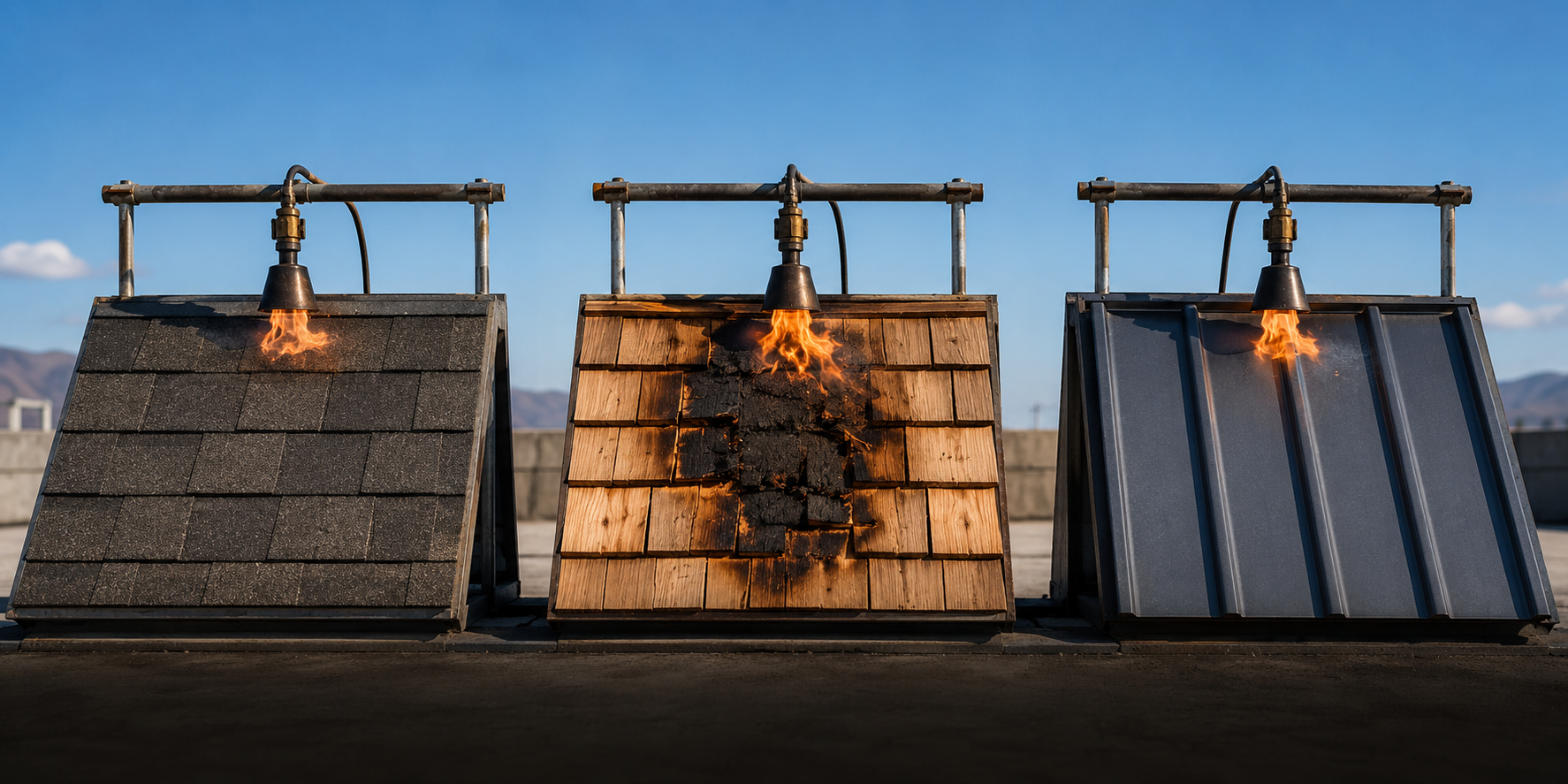 Will roofing shingles burn — fire resistance testing on different roofing materials