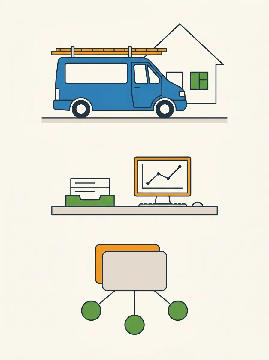 Illustration of the three kinds of business hirevolution works with