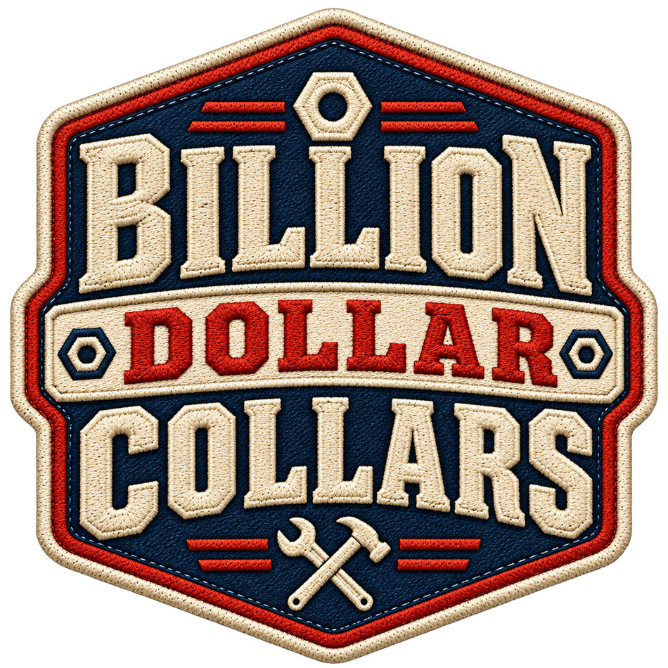 Billion Dollar Collars embroidered workwear badge