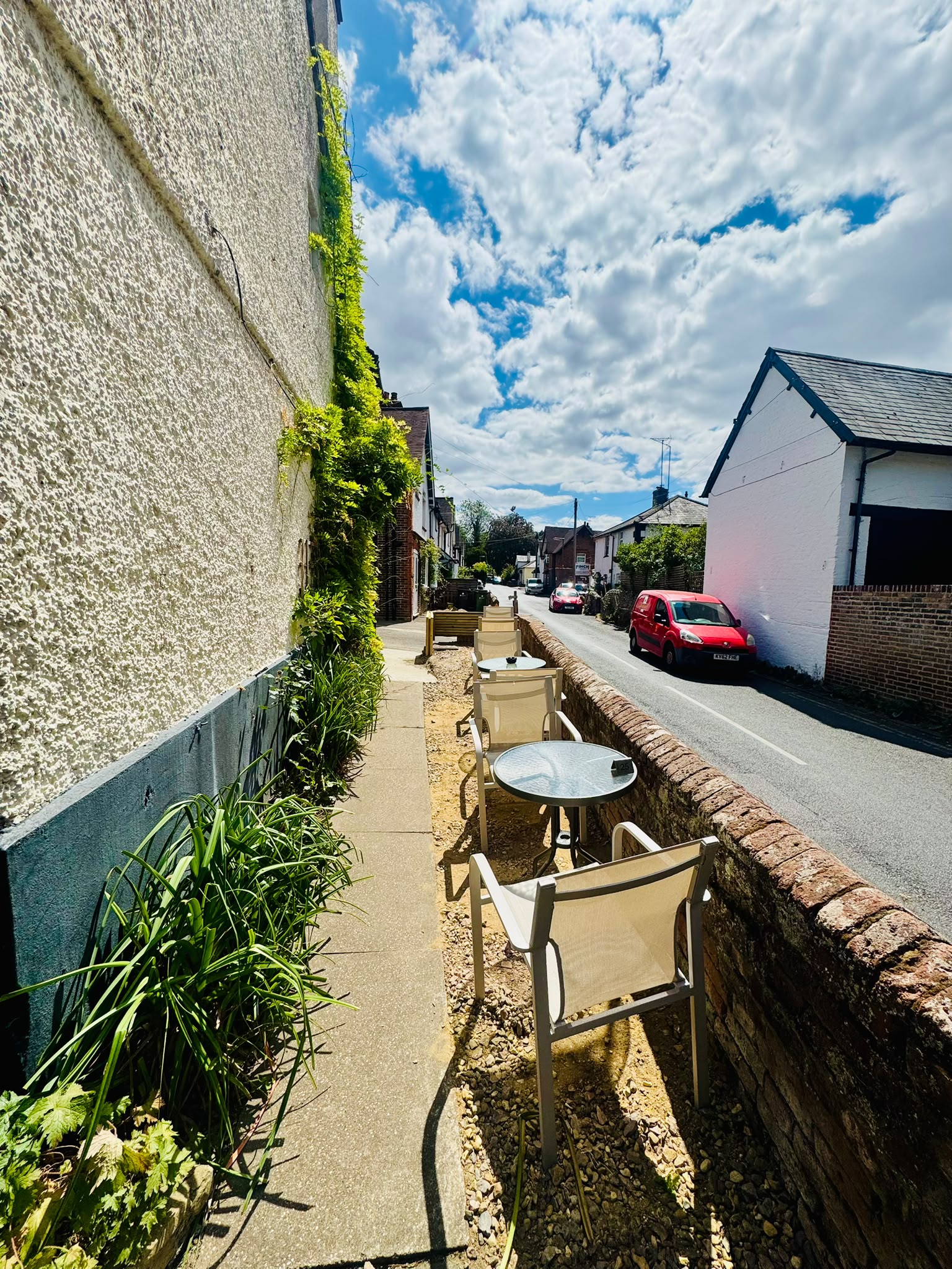 The Anchor Bookham pub exterior, a welcoming village free house for walkers and dogs