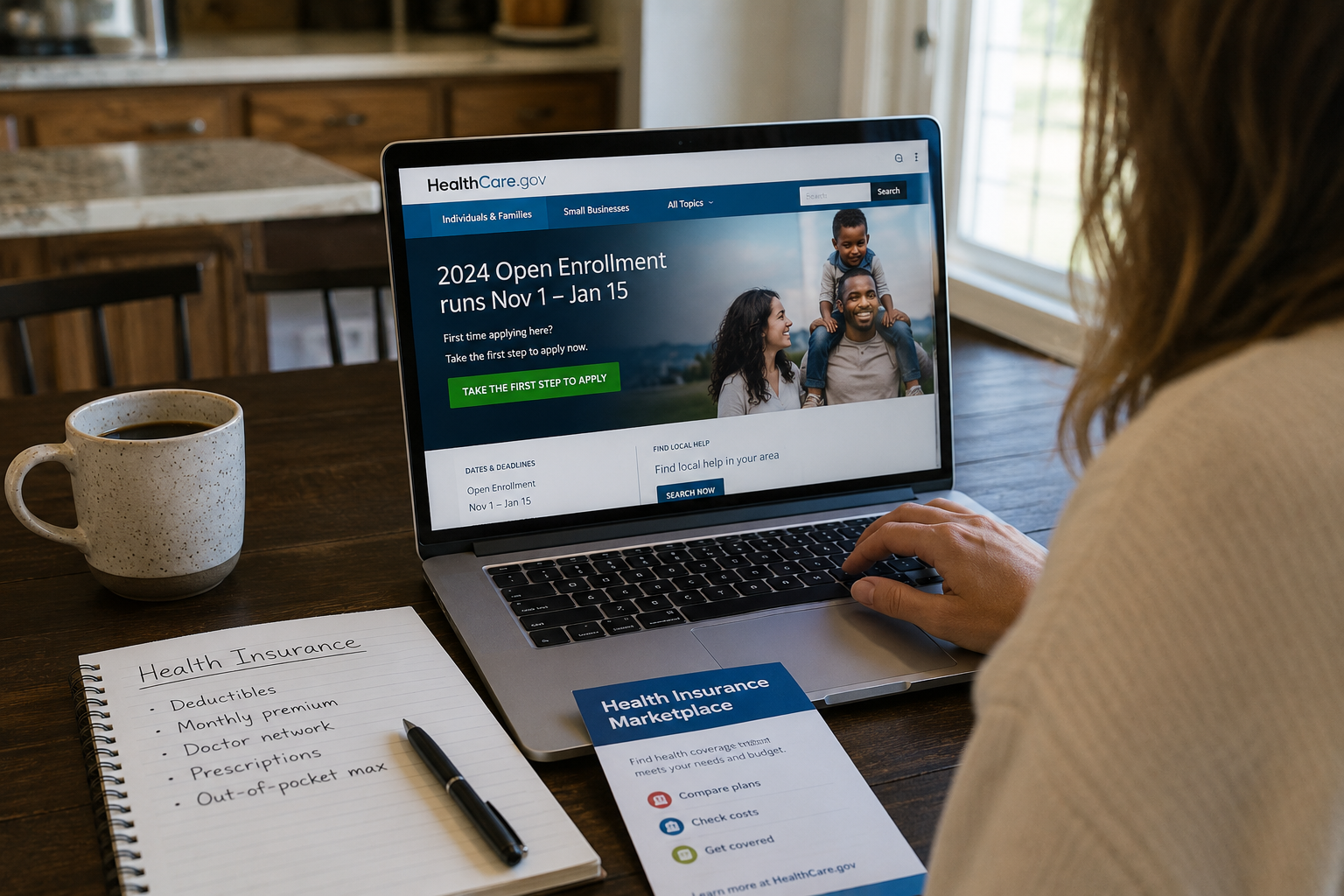 yoming woman comparing ACA Marketplace health insurance plans and coverage options online yoming woman comparing ACA Marketplace health insurance plans and coverage options online
