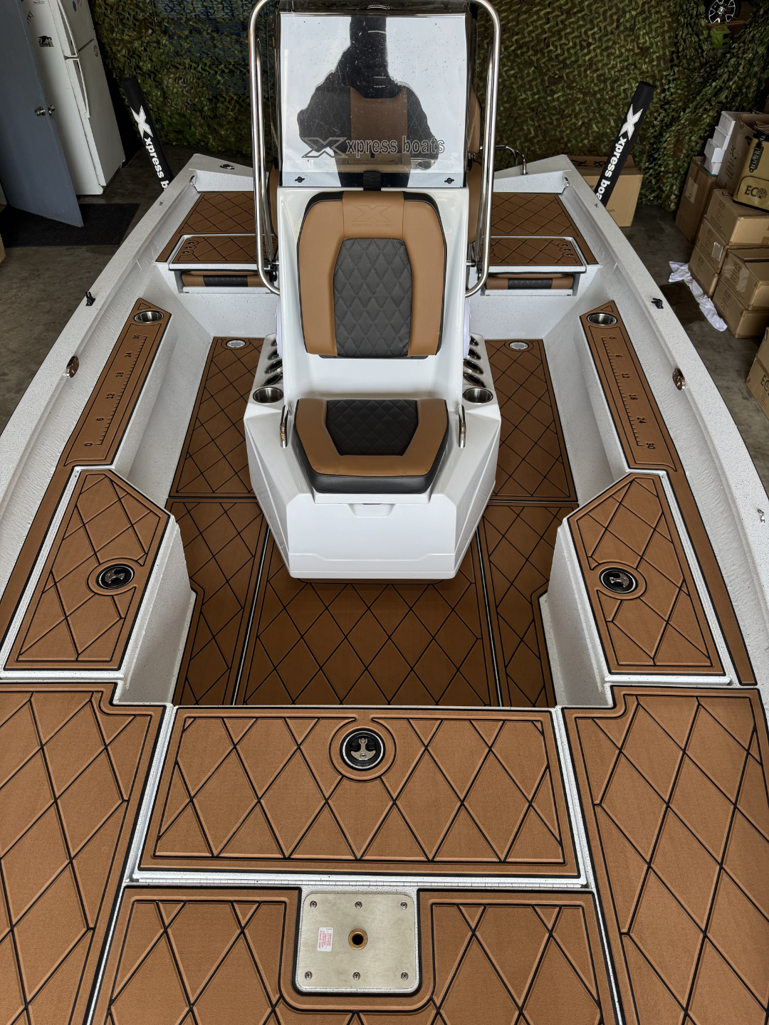 Custom bow decking installed on a boat