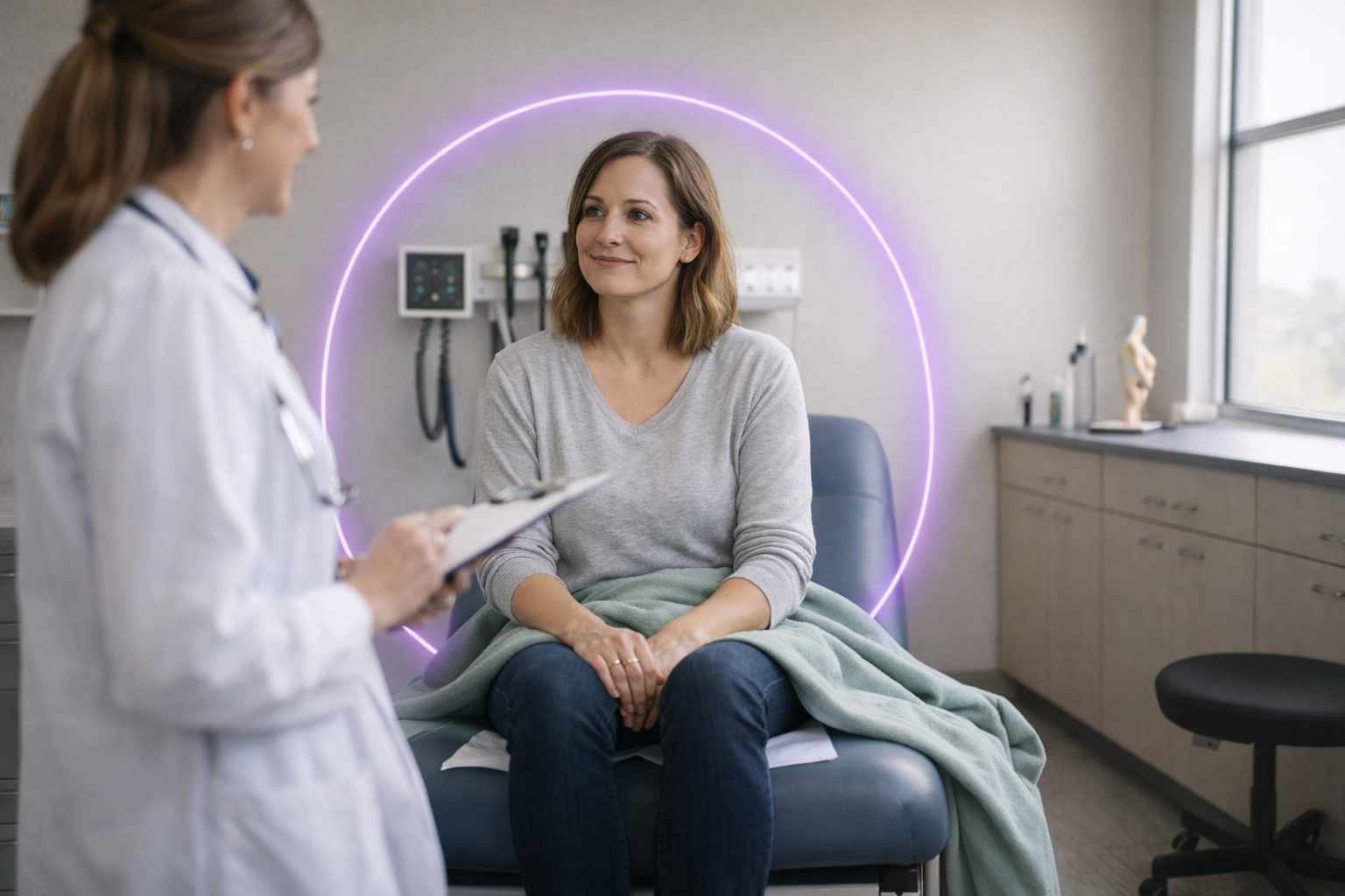 Mom at a primary care visit