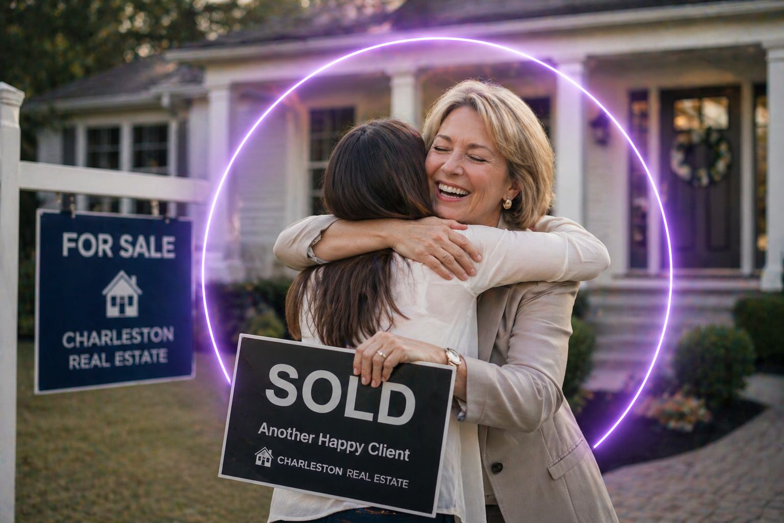 Charleston realtor with happy client