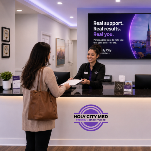 Holy City Med provider with a member during a Total Health Review