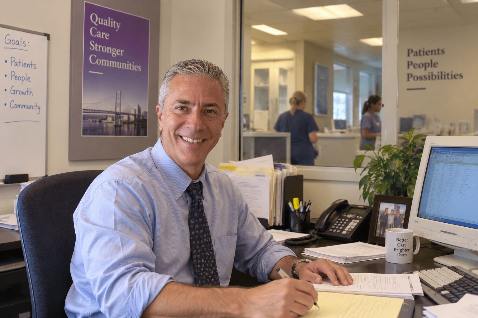 Frank Wells during his years building the HealthFirst medical clinics