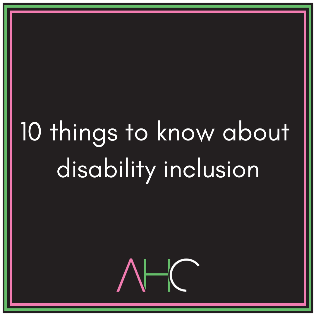 Graphic titled 10 things to know about disability inclusion