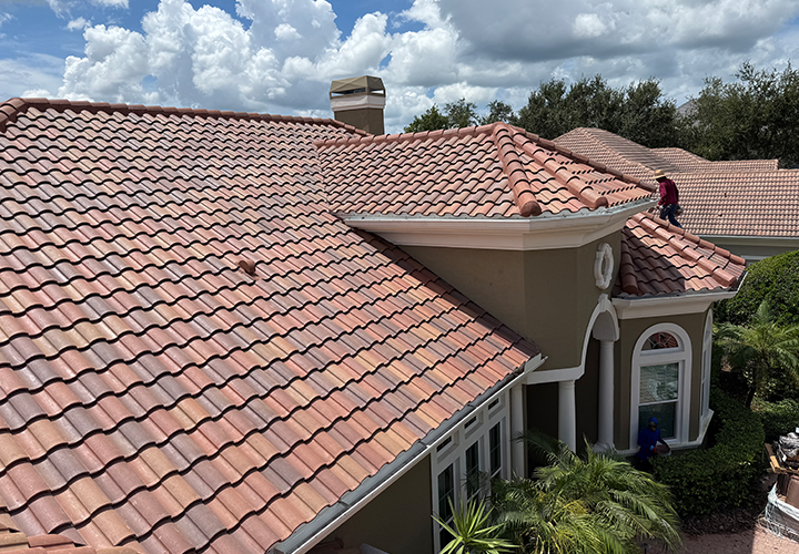 Malibu Eagle tile roof installation on Florida home by Team Armored Roofing