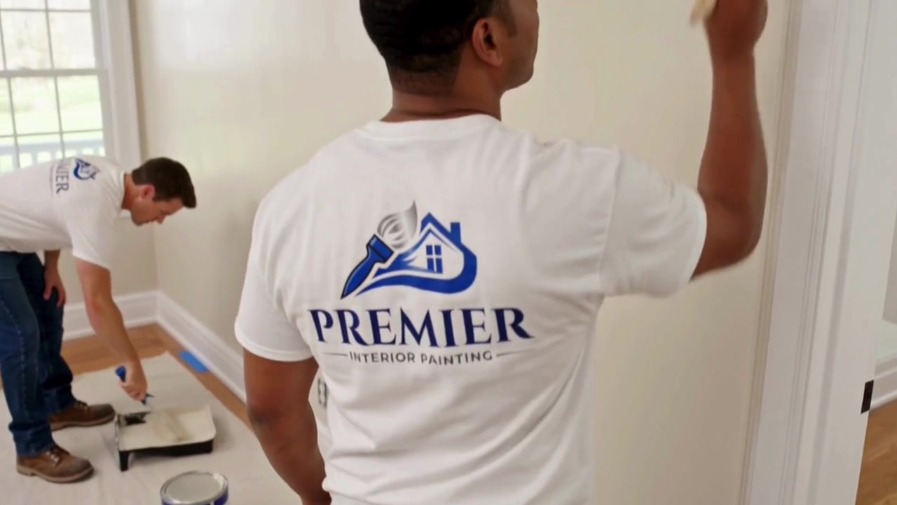 Painter cutting in trim