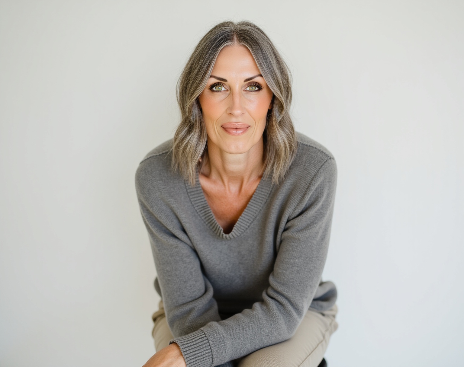 Woman sitting at table reading a book
