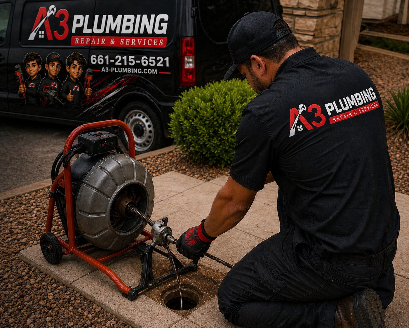 A3 Plumbing drain cleaning service in Bakersfield