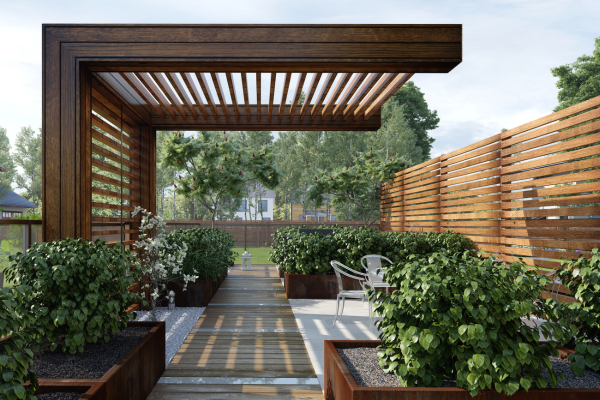 installed pergola in San Antonio Texas