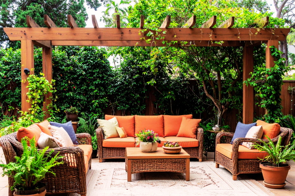 Luxury backyard custom built pergola in Central Florida