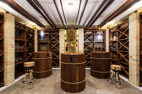 Custom built luxury wine cellar
