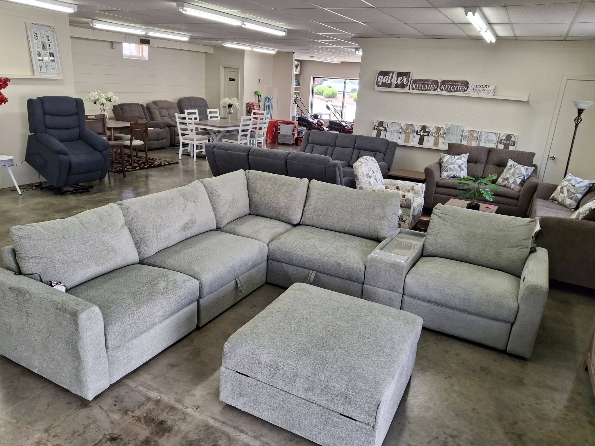 Comfortable recliner chair in a neutral color perfect for a living room