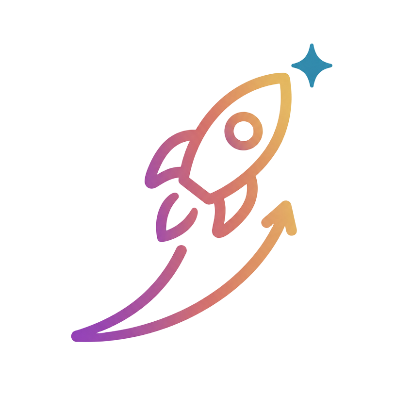 Rocket rising with momentum