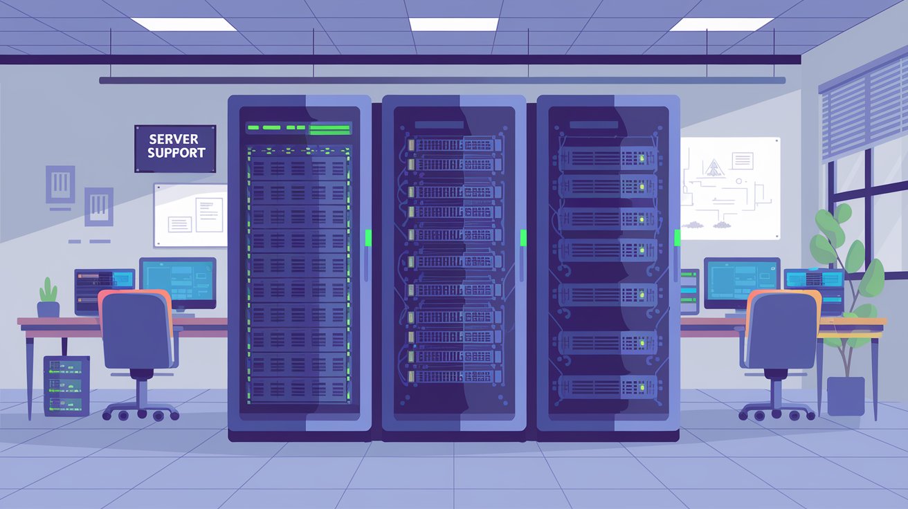 Modern data center and IT professionals providing Server Support DC Metro Area