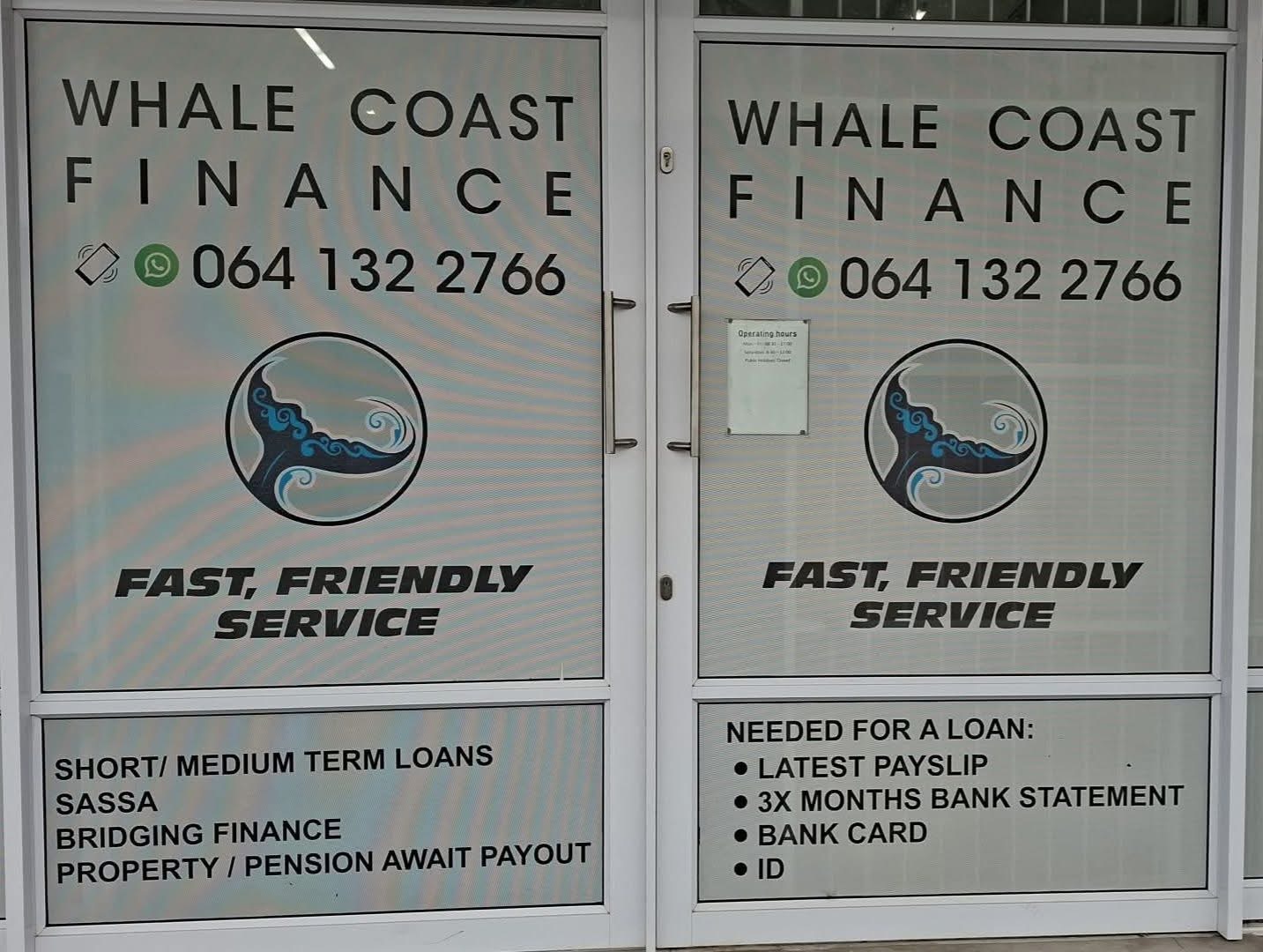 Whale Coast Finance branch in Sandbaai, Hermanus