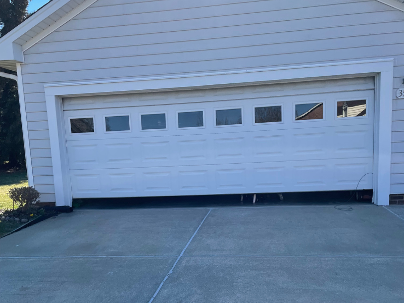 Residential garage door installation
