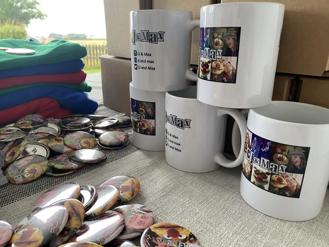 Mugs, badges and merch by Andy Jones Design & Print