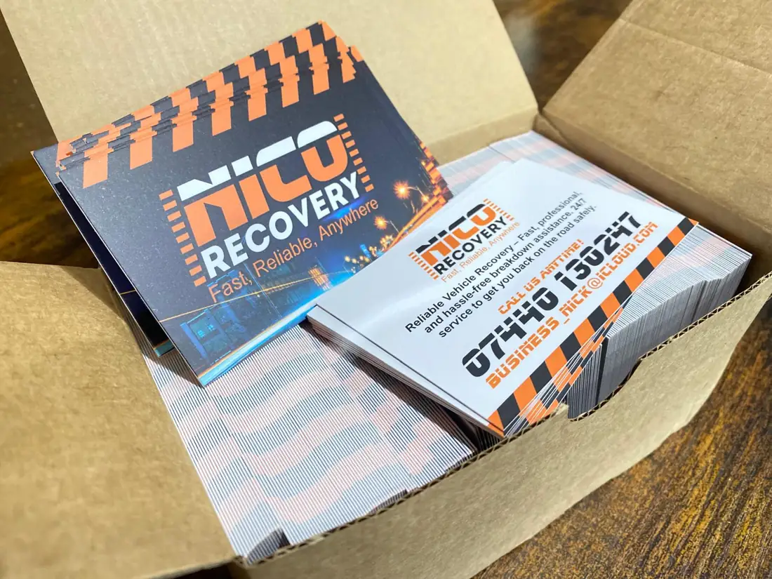 Recovery firm business cards by Andy Jones Design & Print
