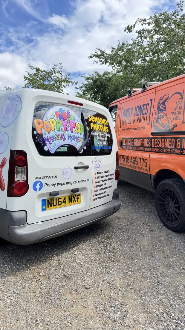 Van graphics, fitted by Andy Jones Design & Print