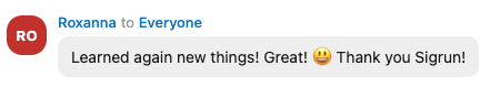 Workshop feedback