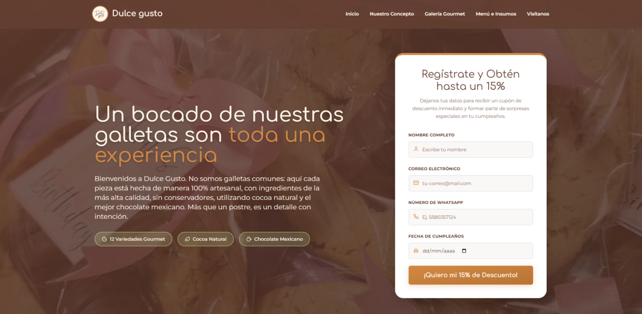 Sitio web Dulce Gusto