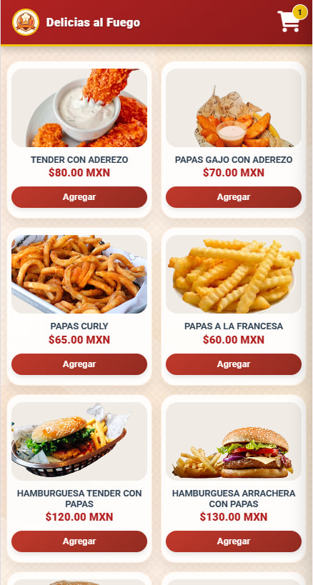 Sitio web Delicias al Fuego