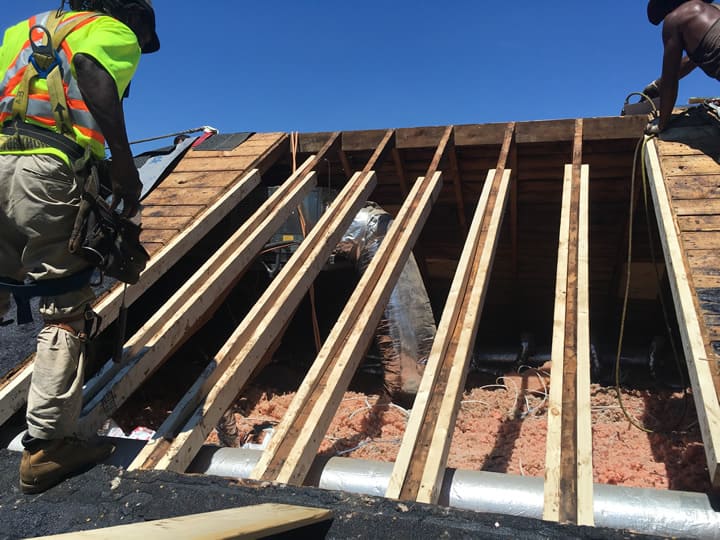 Completed roof replacement in Toronto