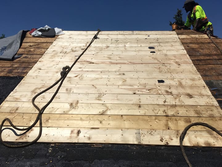 Sun tunnel installation on a Toronto roof