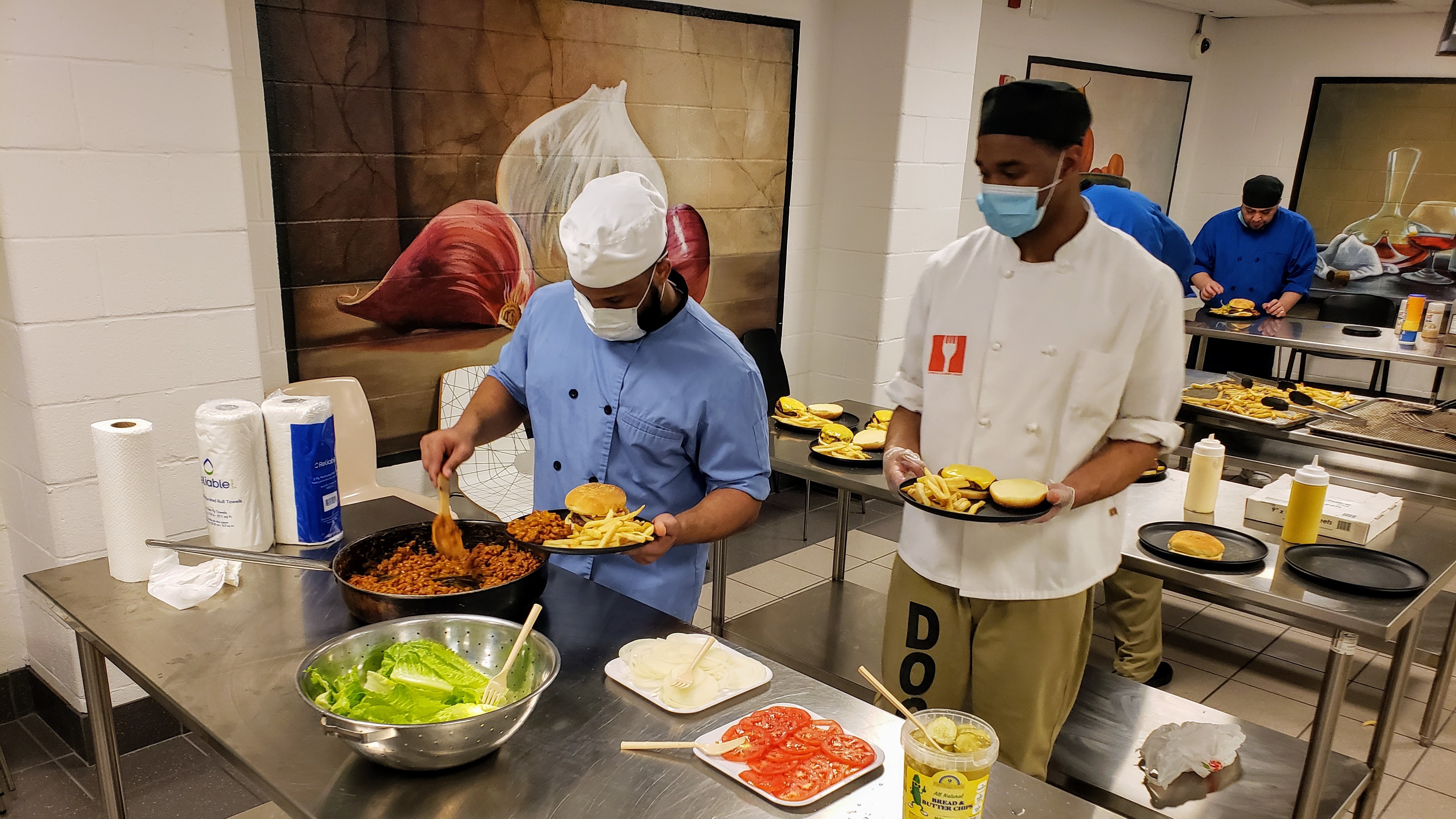 Graduate in kitchen