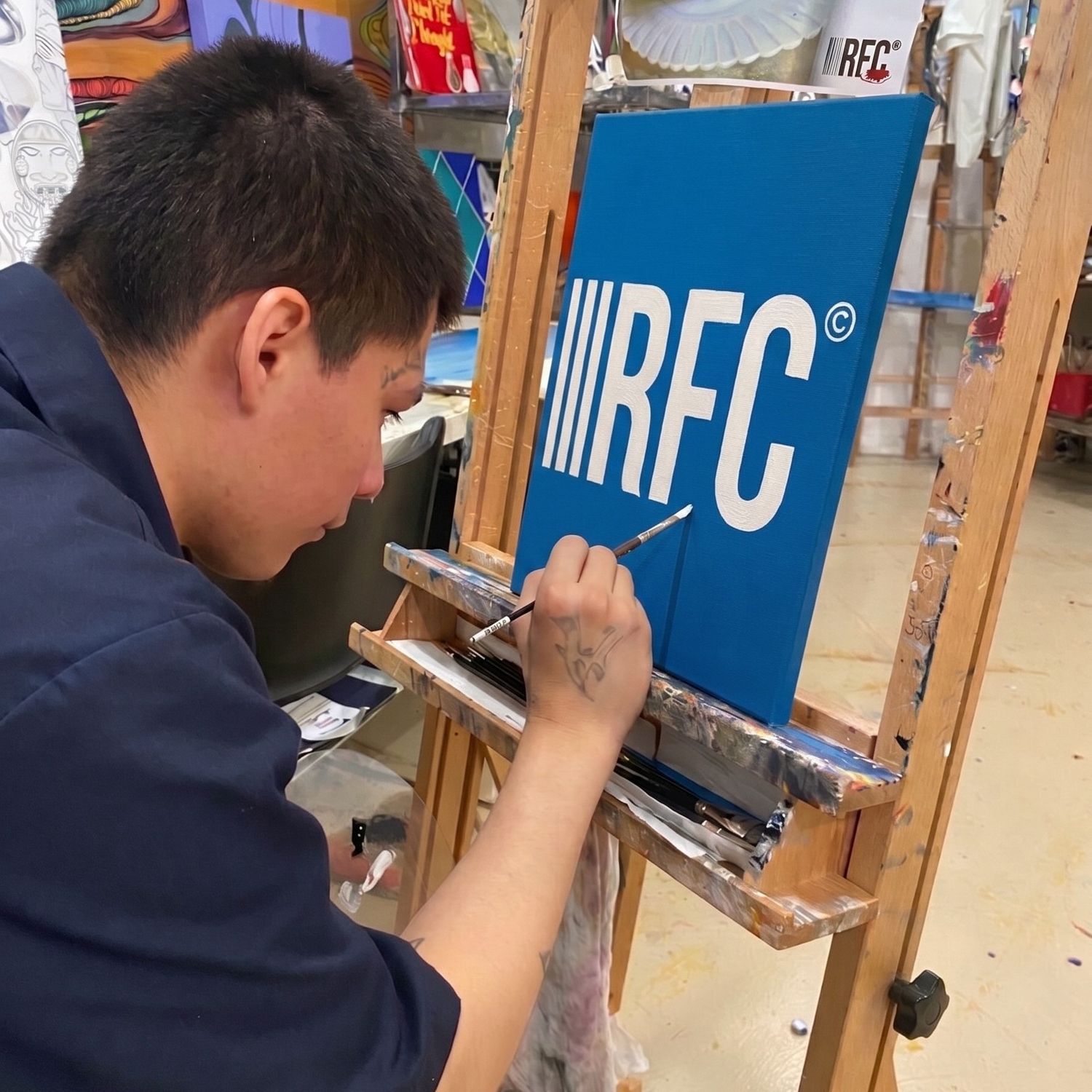 Student painting RFC