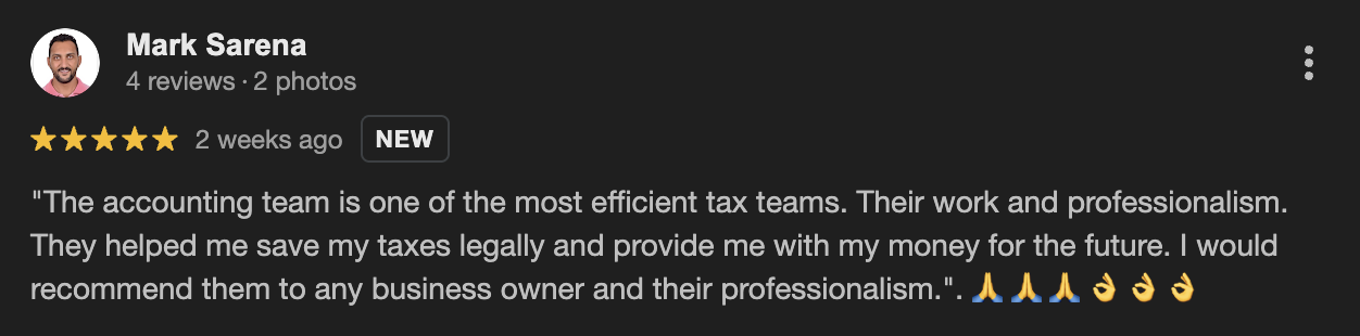 Google review screenshot