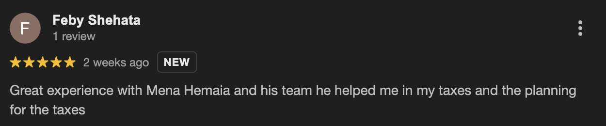 Google review screenshot