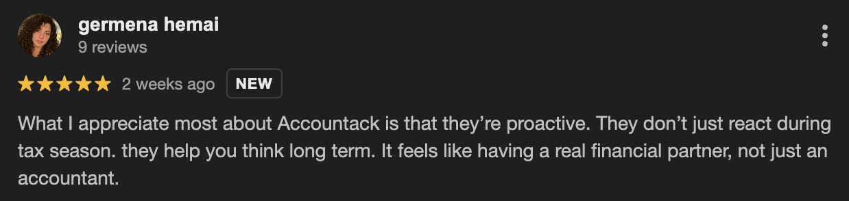 Google review screenshot