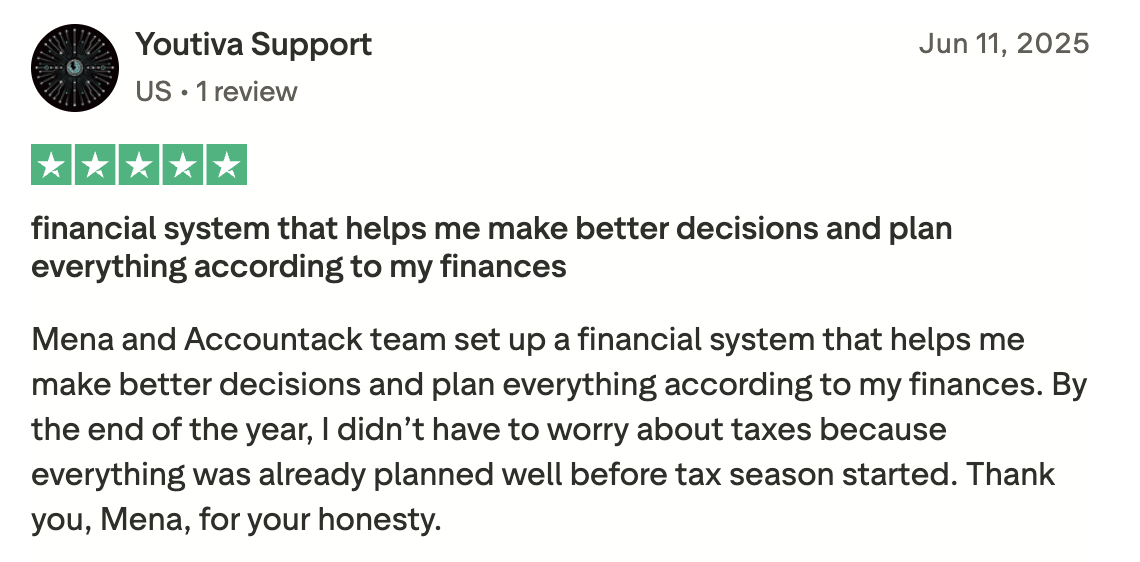 Trustpilot review screenshot