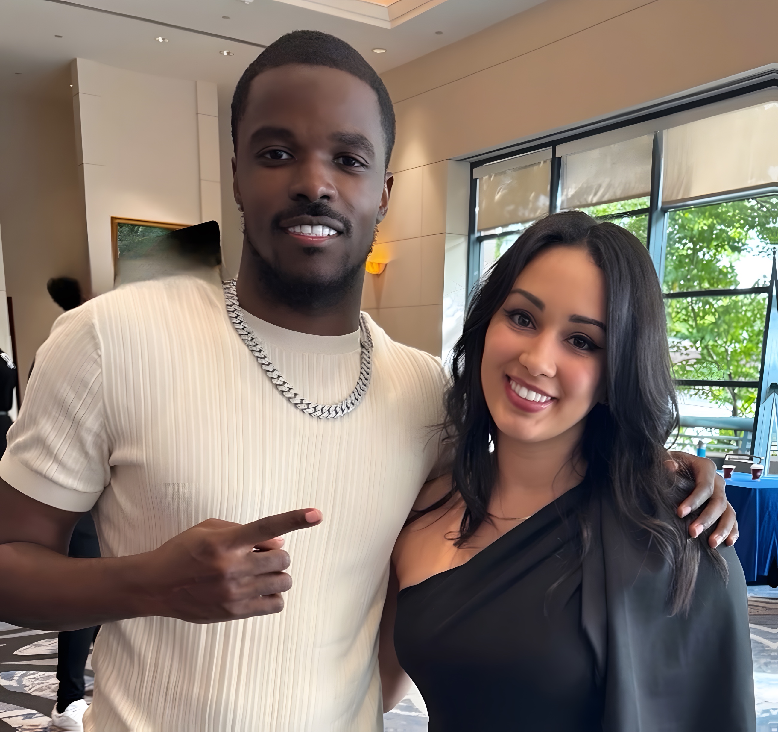 Dez Peña with Smitty the Goat