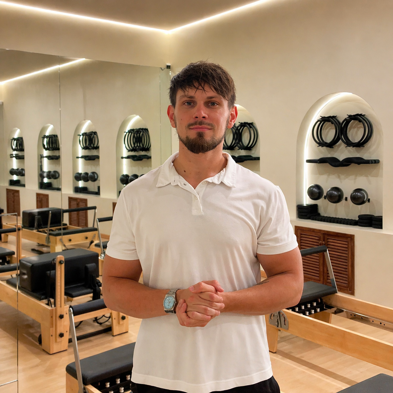 Florian, founder of The Studio Formula, inside the studio
