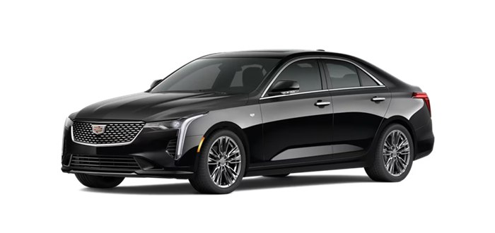 Black Cadillac CT4 luxury sedan