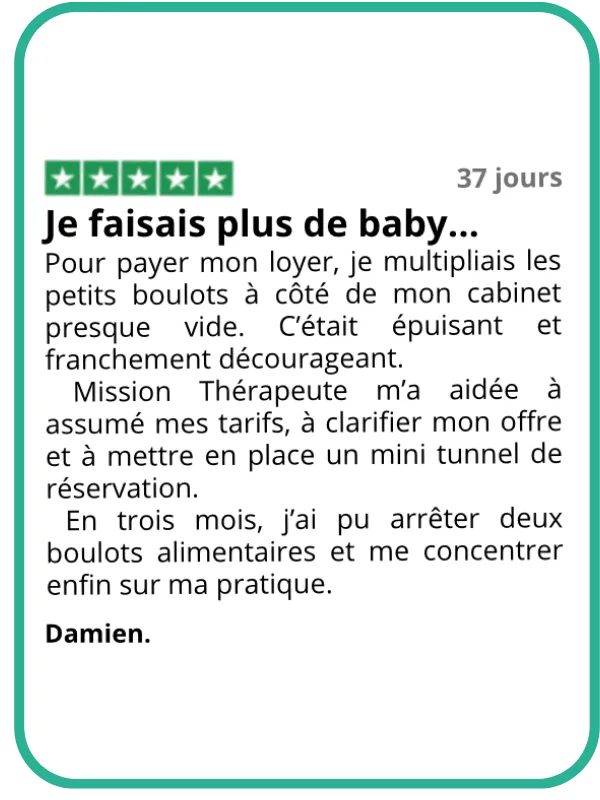 Témoignage d'un accompagné Mission Thérapeute
