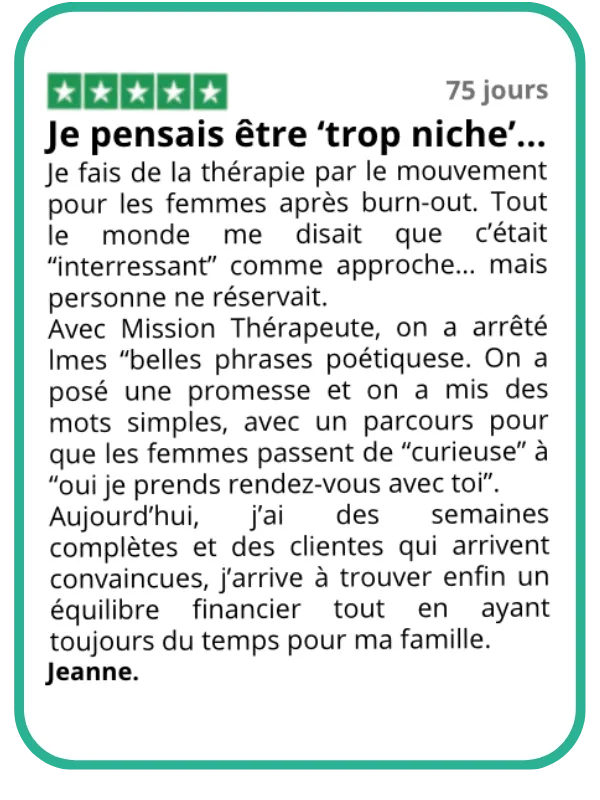 Témoignage d'un accompagné Mission Thérapeute