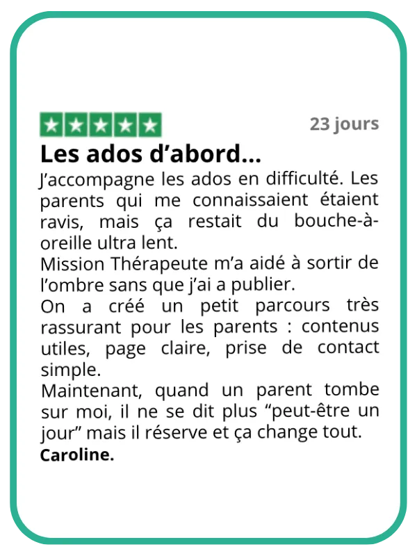 Témoignage d'un accompagné Mission Thérapeute