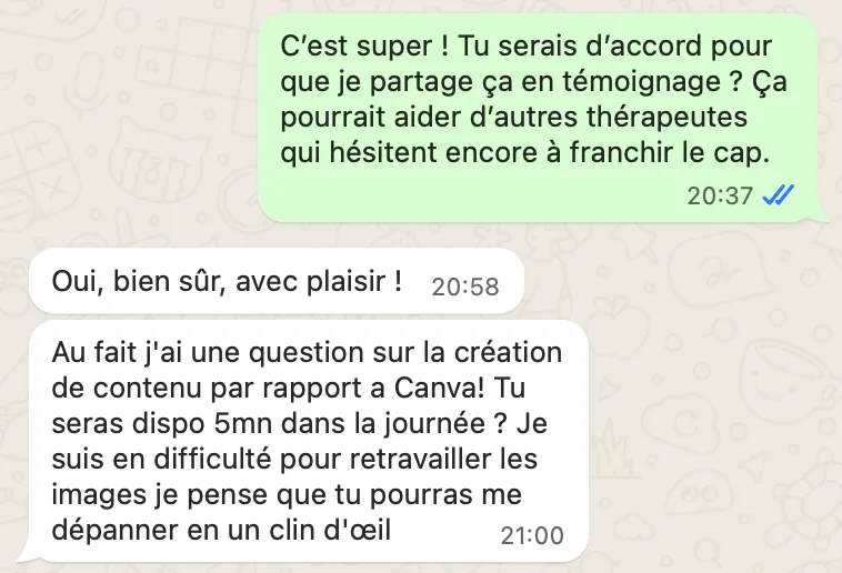 Témoignage d'un accompagné Mission Thérapeute