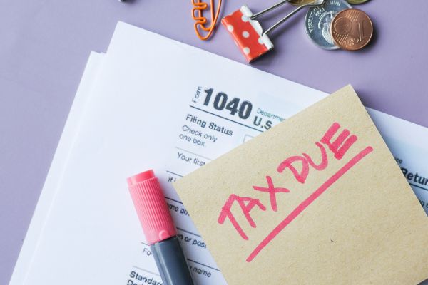 Close up of tax Documents