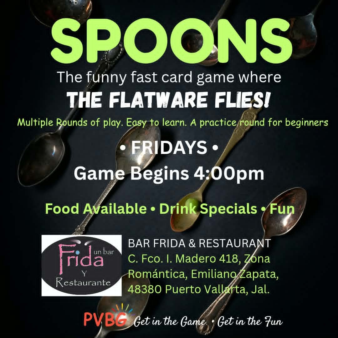 Spoons Card Game — Every Friday at 4 PM