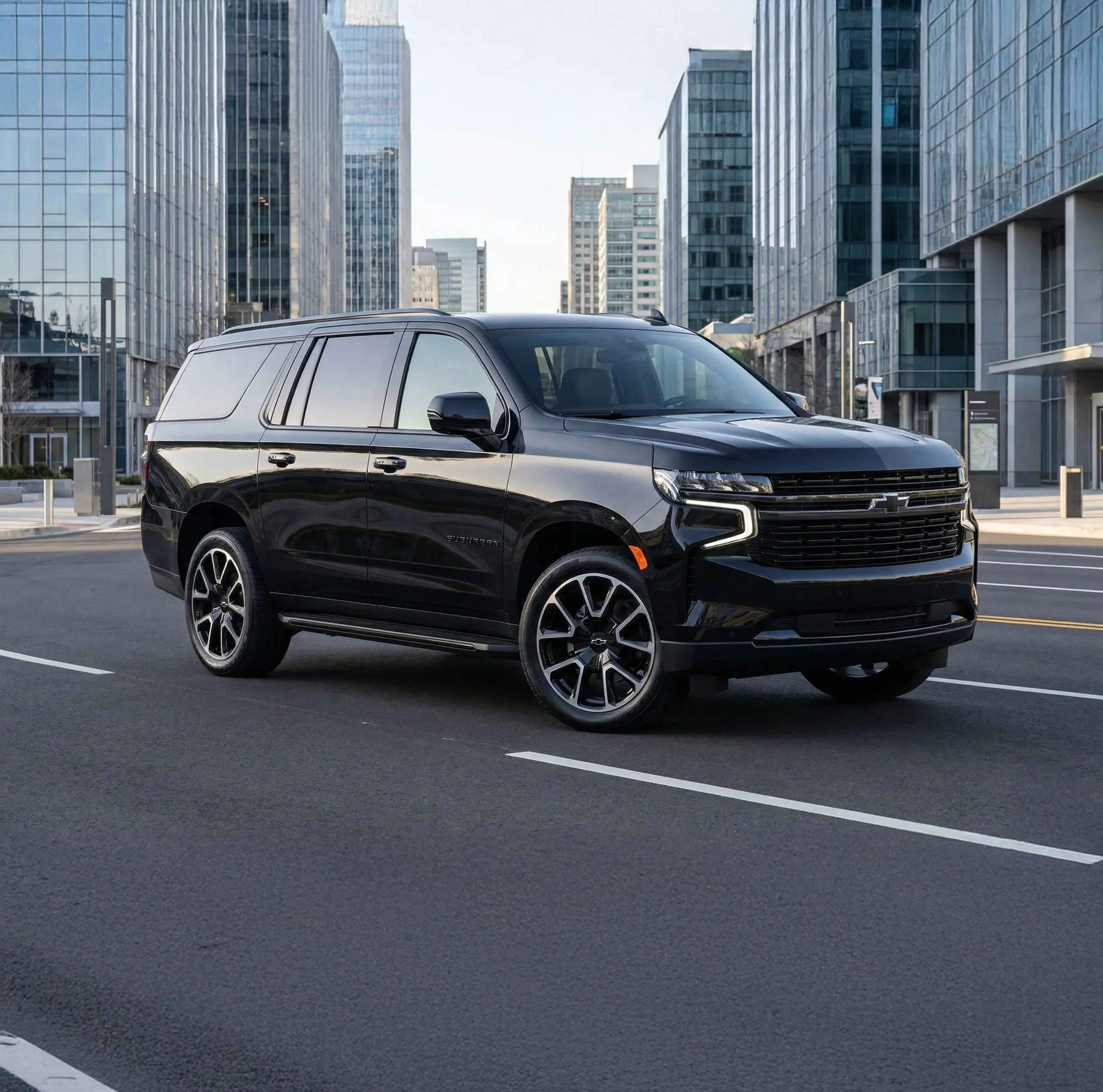 Luxury black SUV transportation