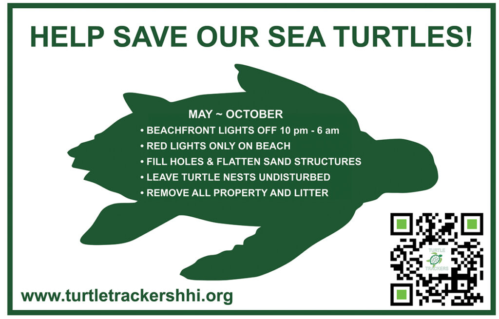 sign to save sea turtles HHI