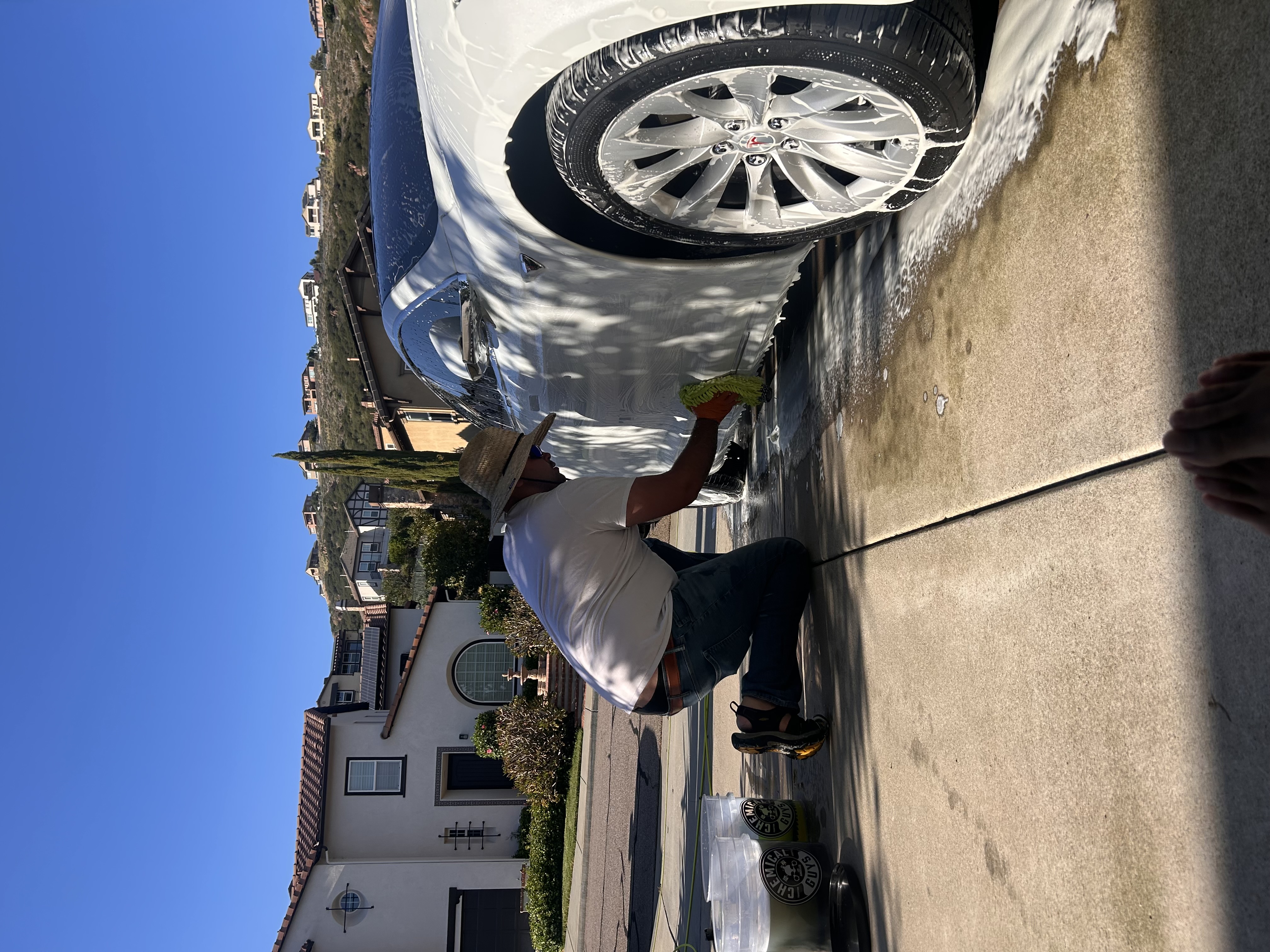 washing with deionized water